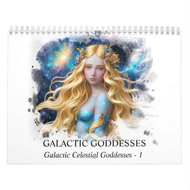 *~* AP58 Galactic Women Fantasy Cosmic Planets 1 Kalender (Omslag)