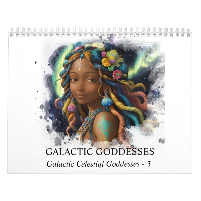 *~* AP58 Galactic Women Fantasy Cosmic Planets 3 Kalender (Omslag)