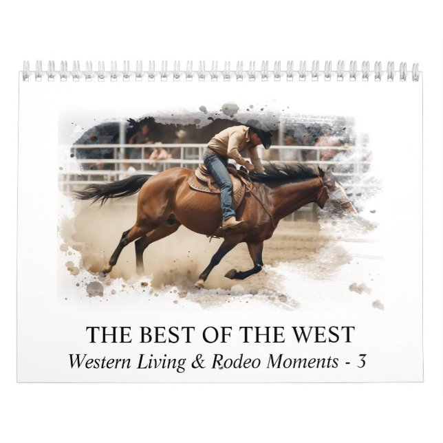 *~* AP59 Vilda western Cowboy Horse Rodeo 3 Kalender (Omslag)