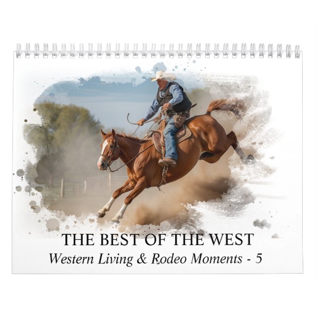 *~* AP59 Vilda western Cowboy Horse Rodeo 5 Kalender (Omslag)