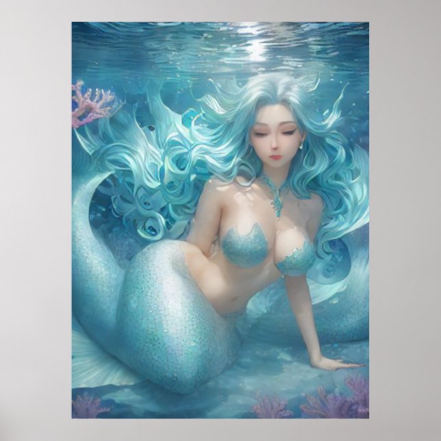 *~* AP60 Vatten Goddes Fantasy Sea Sjöjungfru 11 Poster (Framsidan)