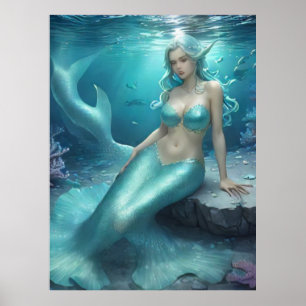 *~* AP60 Vatten Goddes Fantasy Sea Sjöjungfru 5 Poster