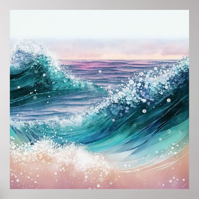 *~* AP60 Wave Sea Gnistra Sand Beach Poster (Framsidan)