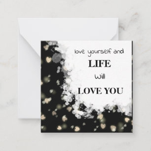 *~ AP62 Kindness KÄRLEK SLF Forward Note Card Anteckningskort