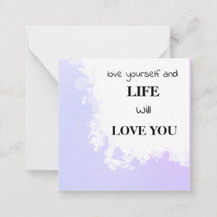 *~ AP62 Kindness KÄRLEK SLF Lavender Note Card Anteckningskort