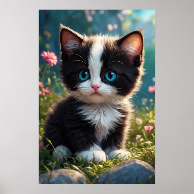 *~* AP68 2:3 Katt Kattdjur Kitten Kattunge Sweet C Poster (Framsidan)