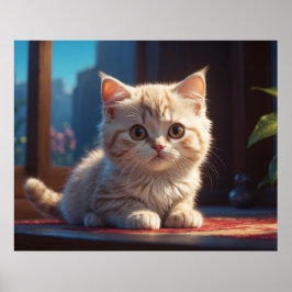 *~* AP68 5:4 Katt Kattdjur Kattunge Kitten Fluffy  Poster