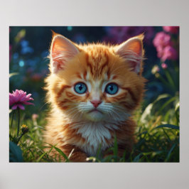*~* AP68 5:4 Kattdjur Kattunge Kitten Fluffy Natur Poster