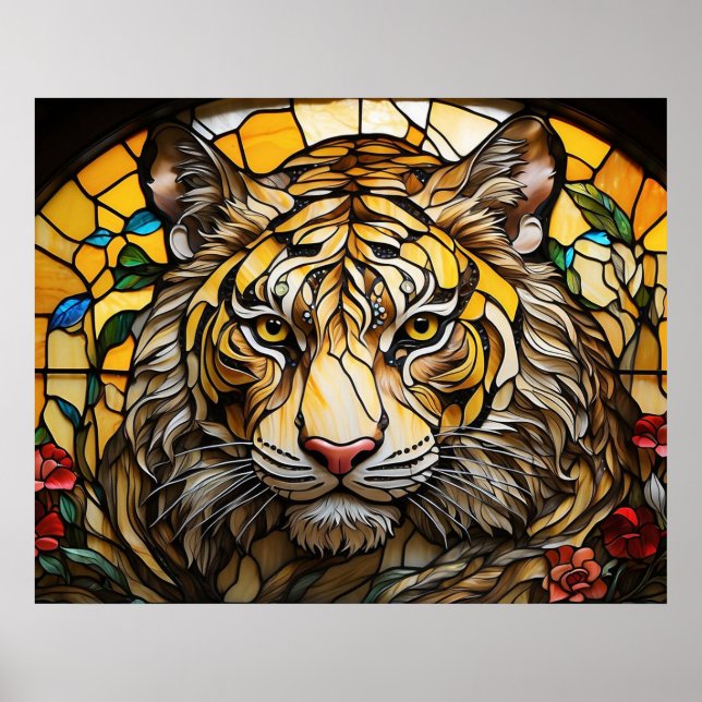 *~* AP68 Fantasy Fet 5:4 TIGER-lagrat glas Poster (Framsidan)