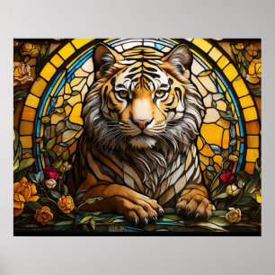 *~* AP68 Fantasy TIGER lagrad glasfärg 5:4 Poster