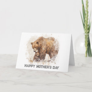 *~* AP72 Photo MAMMA BEAR Mors dag-kort Tack Kort