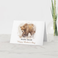 *~* AP72 Photo MAMMA BEAR Mors dag-kort