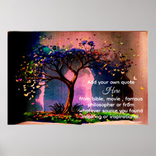 *~* AP81 Konstnärlig Träd Etheral Calming DIY-offe Poster