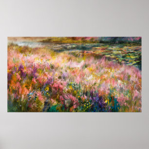 *~* AP83 Etheral Vild Flowers Pond Lily Dynors 16: Poster