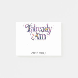 *~* AP85 2-Blommigtars Gratitude Manifest READY AM Post-it Block