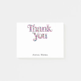*~* AP85 Blommigt Gratitude Manifest Tack 1 Post-it Block