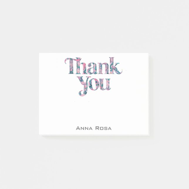 *~* AP85 Blommigt = Gratitude Manifest-Tack Post-it Block (Framsida)