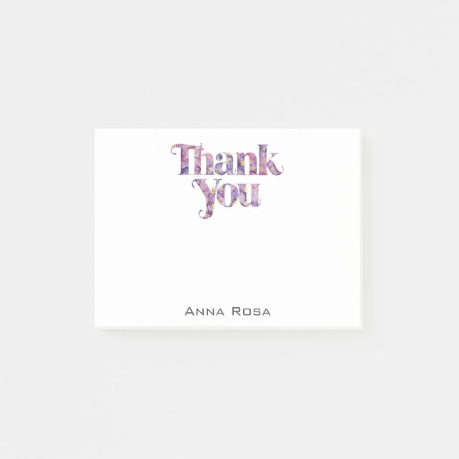 *~* AP85-Blommigt * Tack Gratitude Manifest Post-it Block (Framsida)