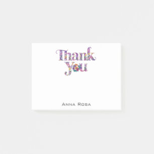 *~* AP85-Blommigtens Tack - Gratitude Manifest Post-it Block
