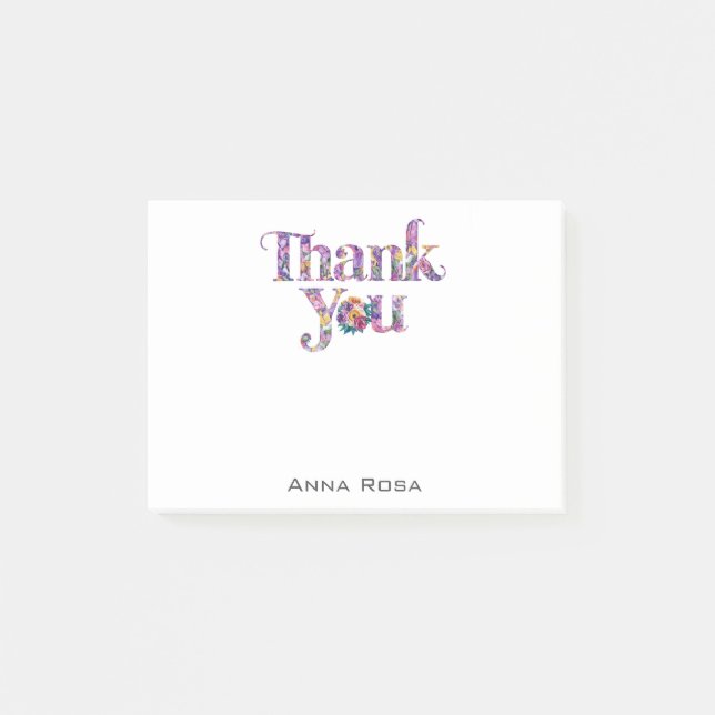 *~* AP85-Blommigtens Tack - Gratitude Manifest Post-it Block (Framsida)