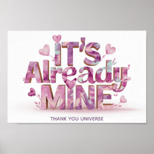 *~* Ap85 Law of Attraktion Cute Manifesting Poster