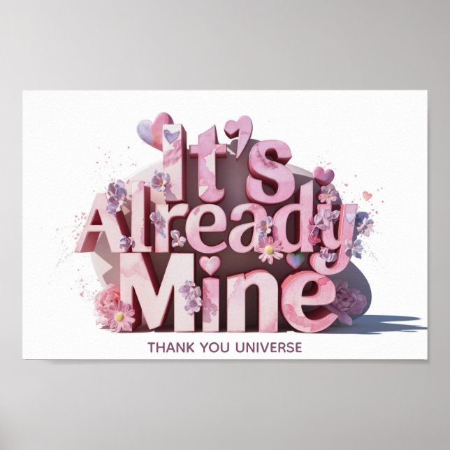 *~* AP85 Law of Attraktion Manifestation Whimsical Poster (Framsidan)