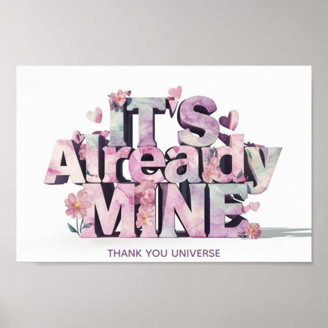 *~* Ap85 Law of Attraktion Whimsical Manifesting Poster (Framsidan)