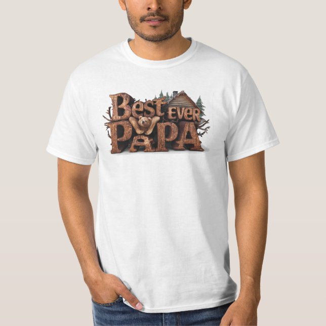 *~* AP86 BÄSTA NÅGON PAPPA Fars dag Rustic T Shirt (Framsida)