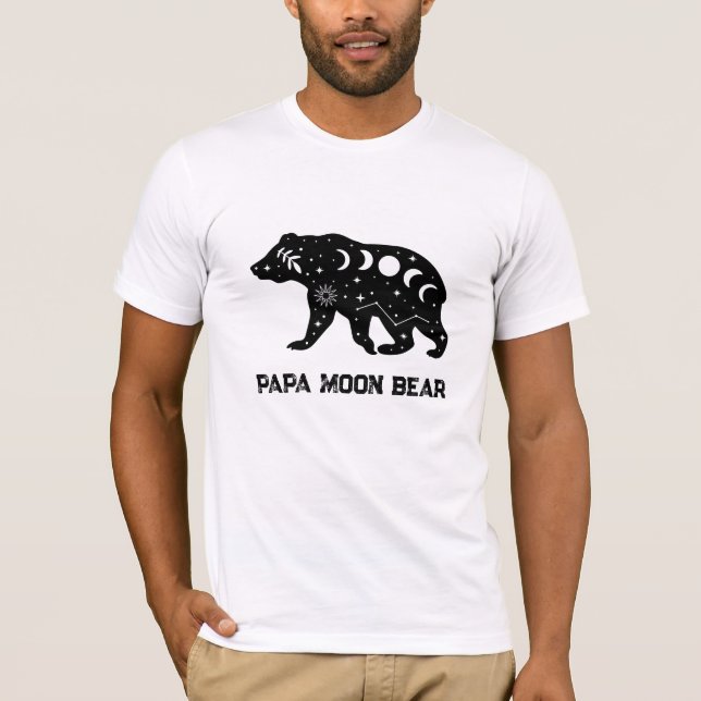 *~* AP86 Celestial Måne PAPPA Bear Fars dag T Shirt (Framsida)
