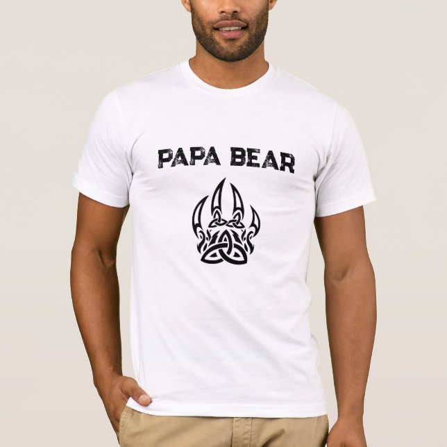 *~* AP86 Celtic PAPPA BEAR Klo Fars dag T Shirt (Framsida)