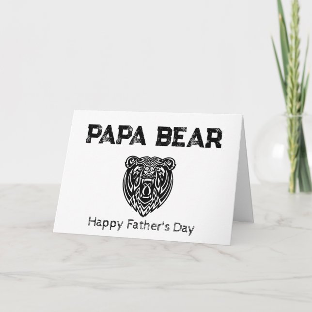 *~* AP86 Celtic PAPPA BEAR Photo Fars dag Card Tack Kort (Framsida)
