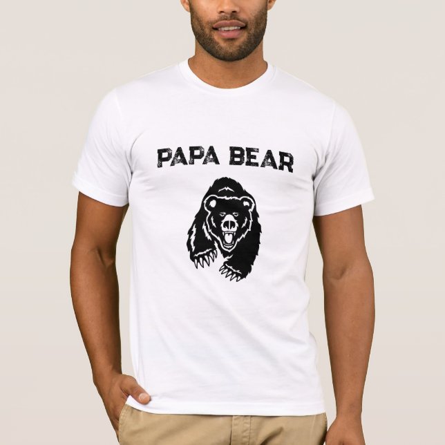 *~* AP86 Charging PAPPA BEAR Fars dag T Shirt (Framsida)