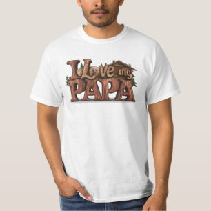 *~* AP86 I KÄRLEK MY PAPPA Fars dag Rustic T Shirt