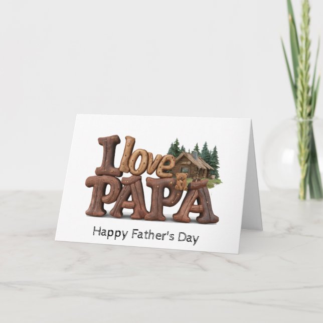 *~* AP86 I KÄRLEK PAPPA Fars dag-kort Tack Kort (Framsida)
