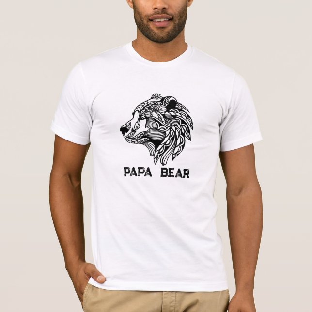 *~* AP86 PAPPA BEAR Decorated Bear Fars dag T Shirt (Framsida)