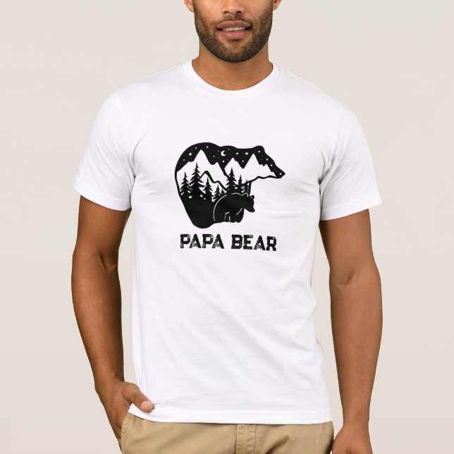 *~* AP86 PAPPA BEAR Unge Måne Gräs Fars dag T Shirt (Framsida)