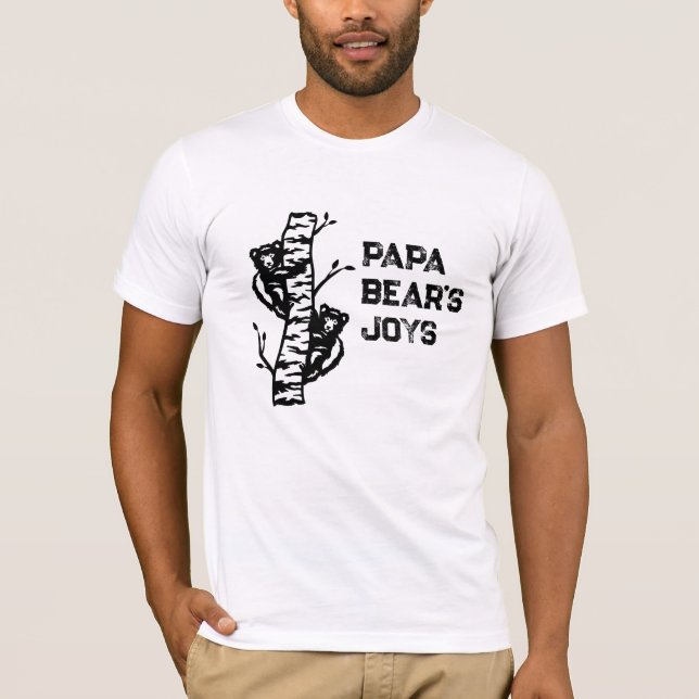 *~* AP86 PAPPA BEAR's JOYS - Unge Fars dag T Shirt (Framsida)
