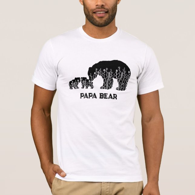 *~* AP86 Vild Flowers Pappa BEAR Fars dag T Shirt (Framsida)