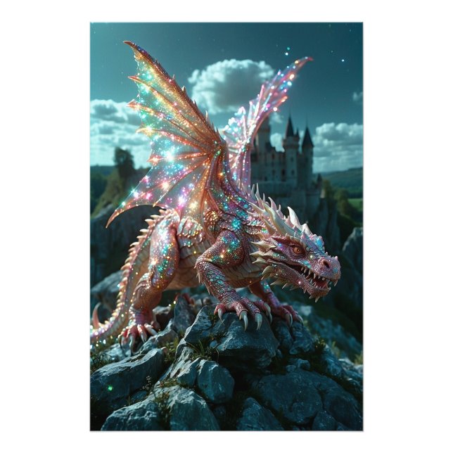 *~* AP88 Beast Fantasy Dragon Wall Artwork 12 Fototryck (Framsidan)