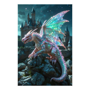 *~* AP88 Castles Fantasy Dragon Wall Artwork 27 Fototryck
