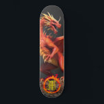 *~* AP88 Circle of Fire Elemental Dragon Fierce Mini Skateboard Bräda 18,5 Cm<br><div class="desc">(Sök efter liknande objekt i kod AP88 ) Överför enkelt till andra Zazzle-produkter. Elemental Inslag DRAGON with RING of BRRE / FLAMES / FLAME och INITIAL MONOGRAM for your name - Behålla eller redigera eller ta bort texten. Den här Trending skateboard-skateboard China stil anpassningsbar pro Inslag Dragon-konstruktionen är definitivt coola...</div>