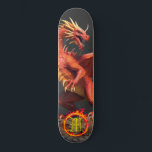 *~* AP88 Circle of Fire Elemental Dragon Fierce Mini Skateboard Bräda 18,5 Cm<br><div class="desc">(Sök efter liknande objekt i kod AP88 ) Överför enkelt till andra Zazzle-produkter. Elemental Inslag DRAGON with RING of BRRE / FLAMES / FLAME och INITIAL MONOGRAM for your name - Behålla eller redigera eller ta bort texten. Den här Trending skateboard-skateboard China stil anpassningsbar pro Inslag Dragon-konstruktionen är definitivt coola...</div>