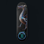 *~* AP88 Elemental Metallic Fierce Teal Dragon Mini Skateboard Bräda 18,5 Cm<br><div class="desc">(Sök efter liknande objekt i kod AP88 ) Överför enkelt till andra Zazzle-produkter. Elemental Inslag DRAGON with RING of BRRE / FLAMES / FLAME och INITIAL MONOGRAM for your name - Behålla eller redigera eller ta bort texten. Den här Trending skateboard-skateboard China stil anpassningsbar pro Inslag Dragon-konstruktionen är definitivt coola...</div>