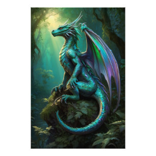 *~* AP88 Enchanting Fantasy Dragon Wall Art 10 Fototryck