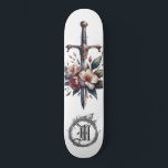 *~* AP88 Fire Medieval Sword Blommigt Blommigt Mini Skateboard Bräda 18,5 Cm<br><div class="desc">(Sök efter liknande objekt i kod AP88 ) Överför enkelt till andra Zazzle-produkter. WHITE-bakgrundsskiss med LAVENDER FLOWERS MEDIEVAL SWORD för dragon slayers med FLOWERS/BLOMMIGT inslag och med RING av FIRE/FLAMES/FLAME och Brev, INITIAL MONOGRAM för ditt namn - Behålla eller redigera eller ta bort texten som är en brev. Det här...</div>