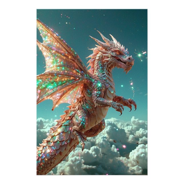*~* AP88 Flies Fantasy Dragon Wall Artwork 6 Fototryck (Framsidan)