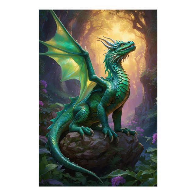 *~* AP88 Magic Fantasy Dragon Wall Art 11 Fototryck (Framsidan)