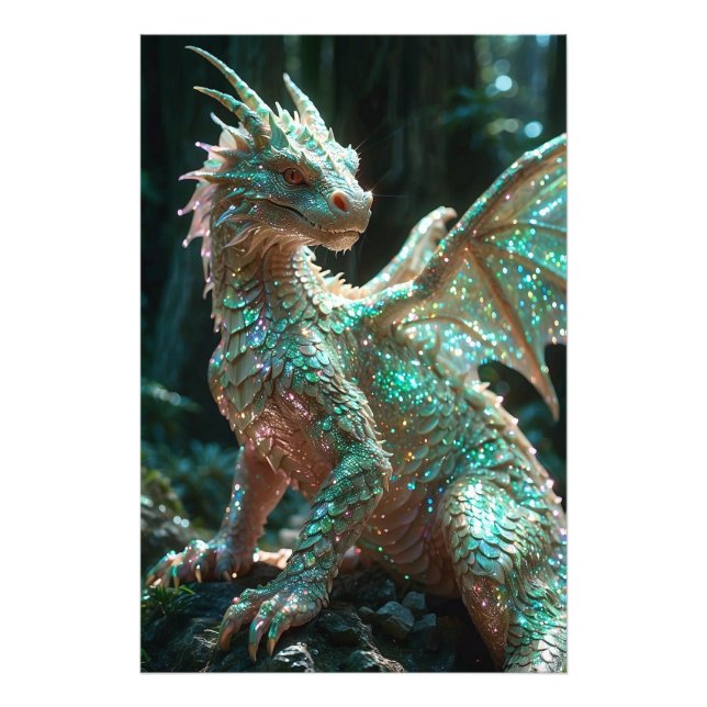*~* AP88 Magic Fantasy Dragon Wall Artwork 4 Fototryck (Framsidan)