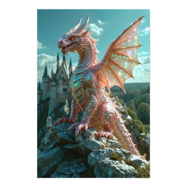 *~* AP88 Moukling Fantasy Dragon Wall Art 14 Fototryck (Framsidan)