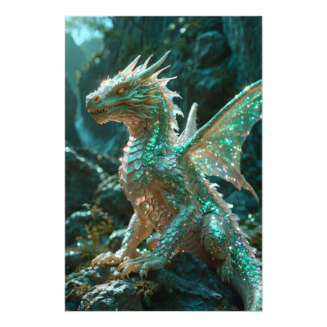 *~* AP88 Mystical Fantasy Dragon Wall Artwork 1 Fototryck (Framsidan)